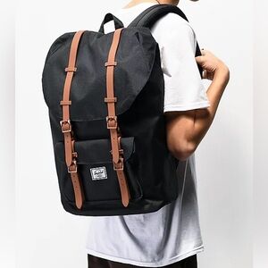 Herschel Supply Company Black & Saddle Backpack